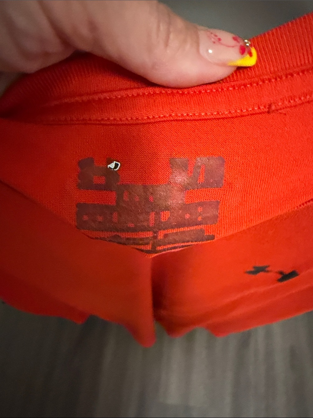 Under Armour Men’s Short Sleeve Performance Tee - Orange with Black Logo - Picture 2 of 4